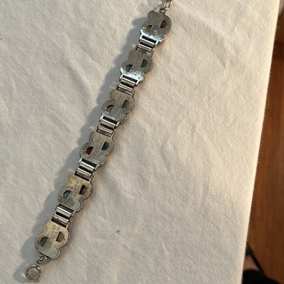 Cabochon multi color stone MENS bracelet - Picture 8 of 8